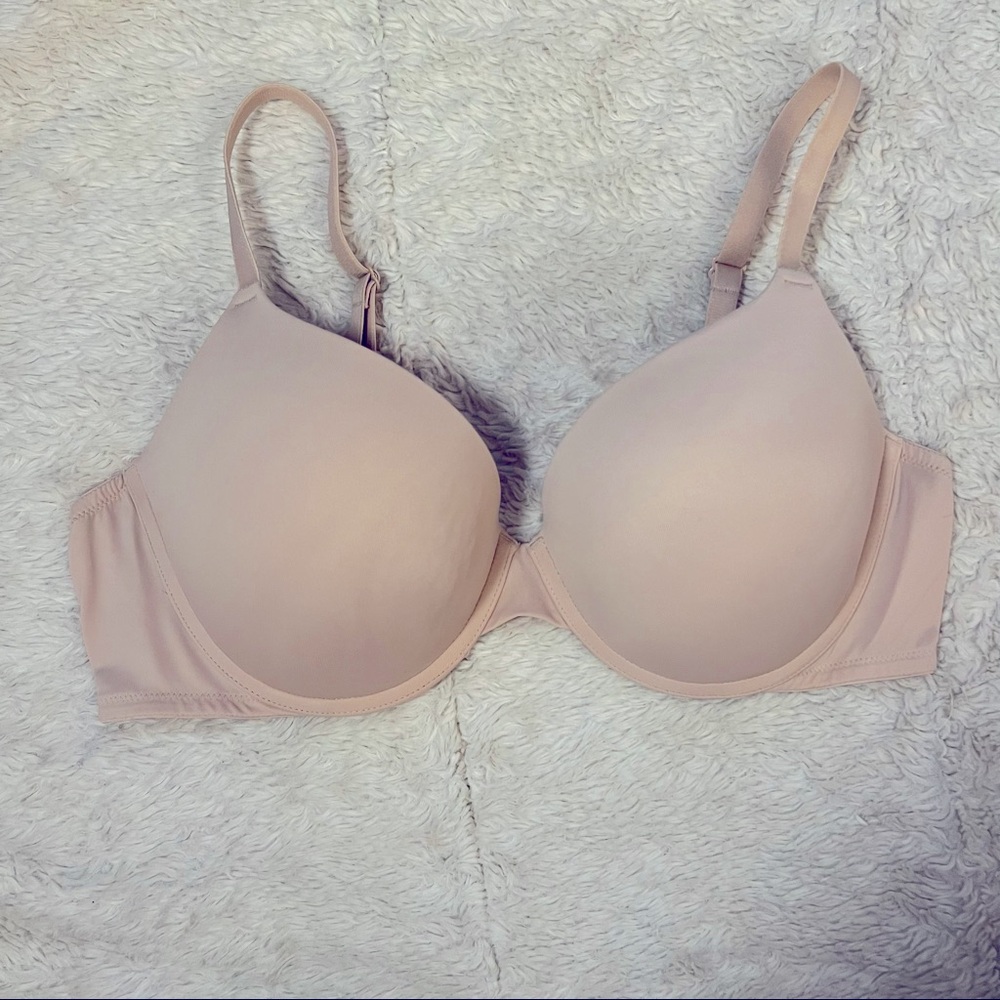 Tan Victoria’s Secret Pink Push-Up Bra 38C